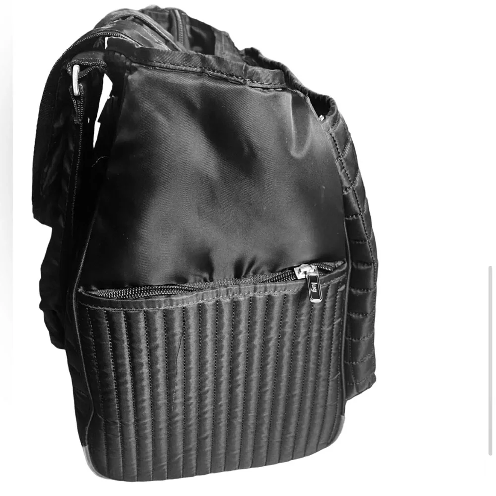 Lug Black Quilted Two Handle Tote Bag Carry On Luggage